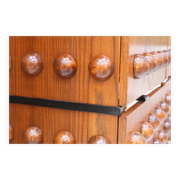 Brutalist Style Italian Dry Bar made of Oak Wood, Hand-carved Drinks Cabinet