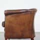 Cognac-Colored Sheepskin Leather Club Armchair