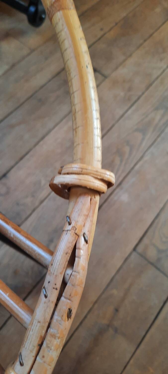 Pair of rattan armchairs