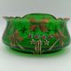 GLASS CUT 1900 ART NOUVEAU EMAILTHE POLYLOBE FLORAL DECORATION ENHANCED GOLD