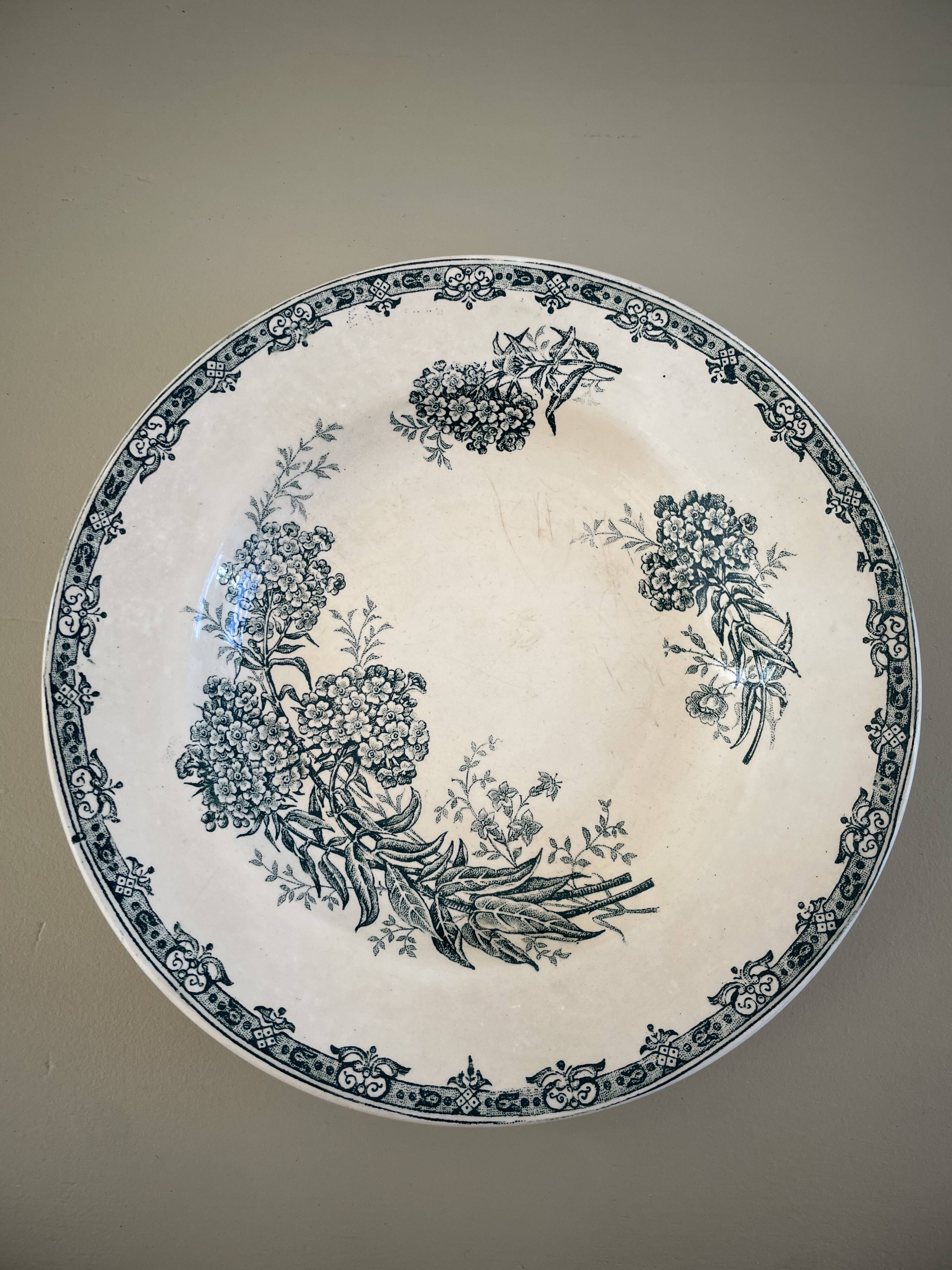 St Amand ironstone deep plate, Daisy model