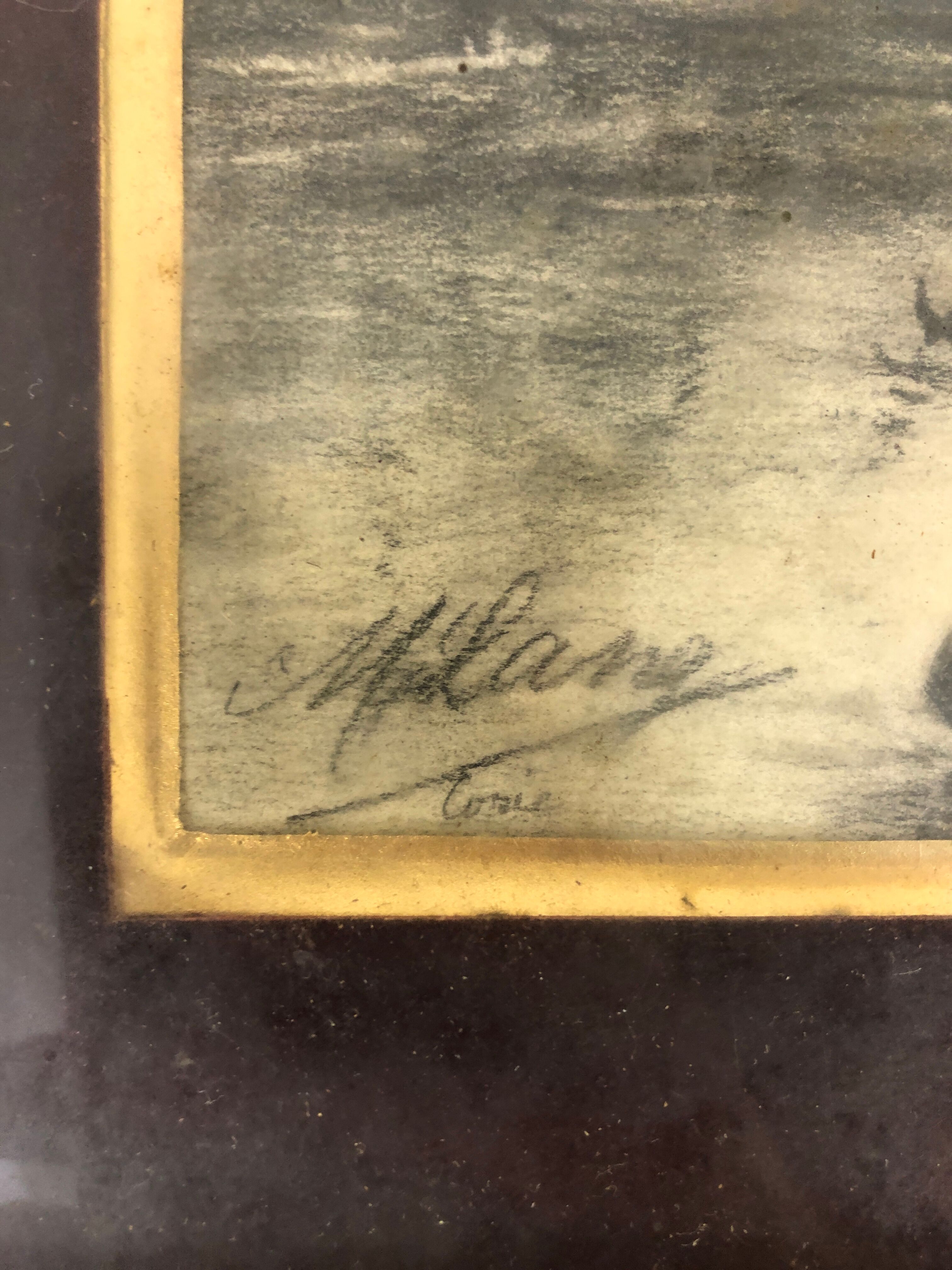 Framed charcoal test