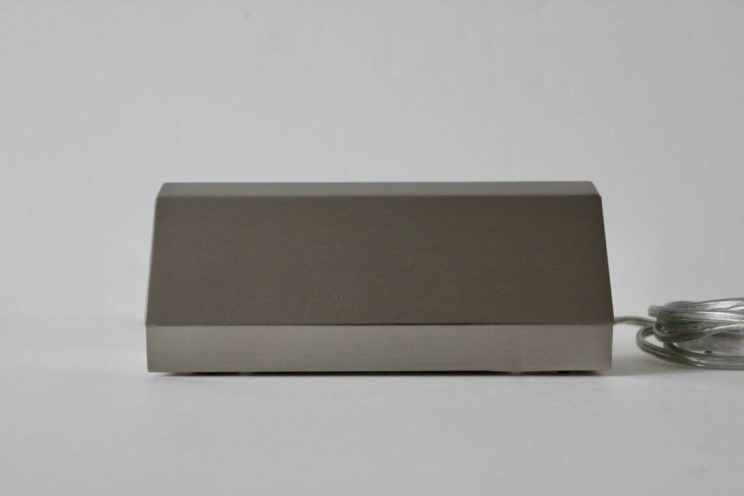 Pair of wall lights with adjustable shutters in brushed aluminum