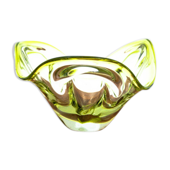 Yellow glass bowl, Poland, 1970s