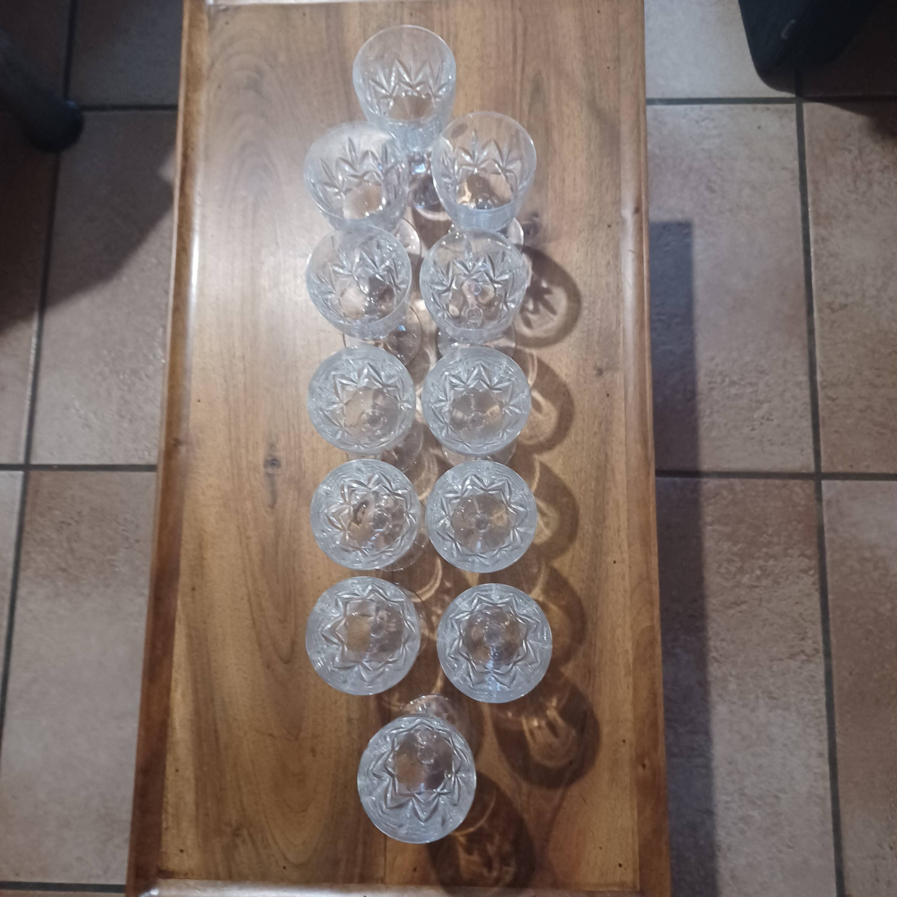 Crystal wine glasses