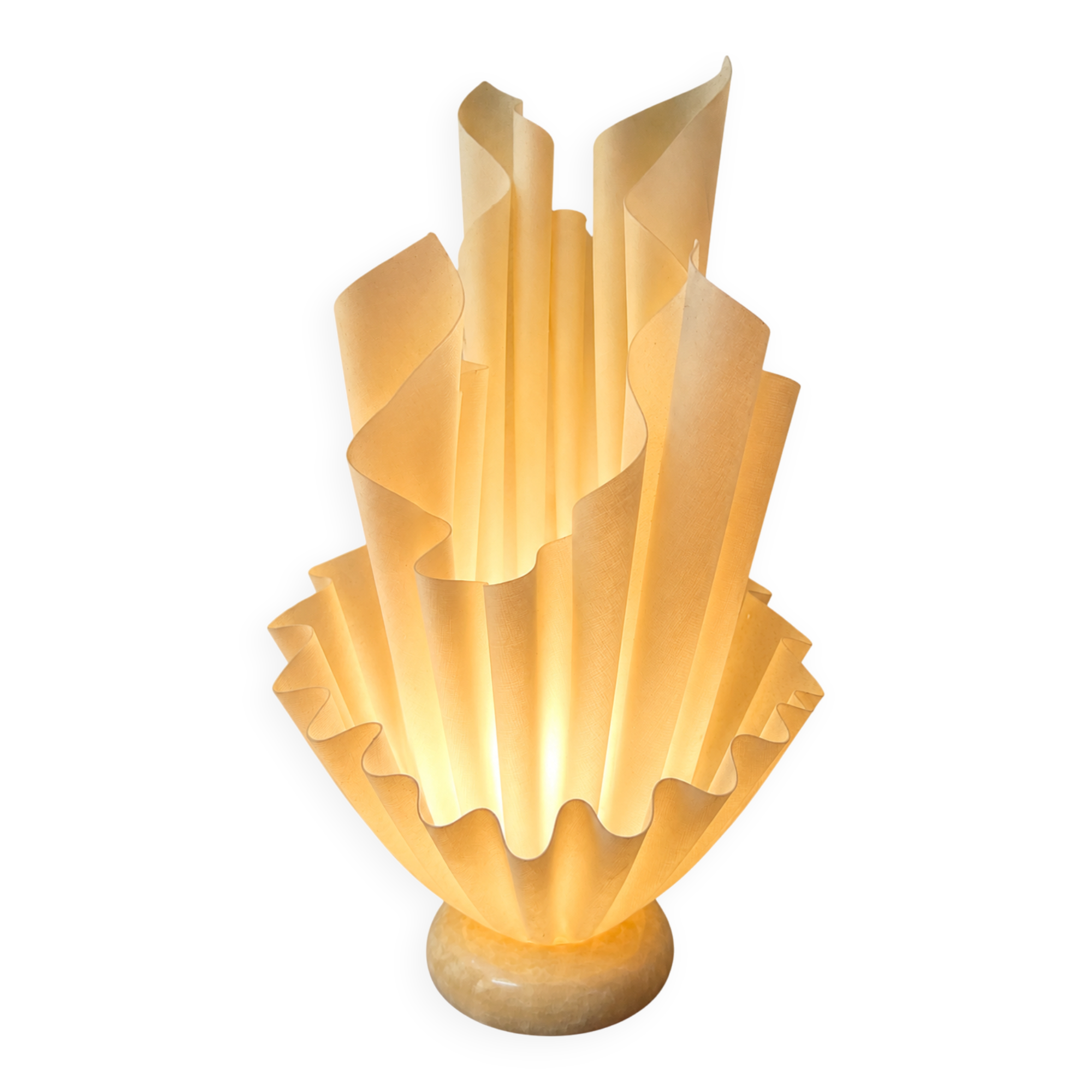 Corolle lamp by Georgia Jacob, luminous sculpture, French design from the 1970s.