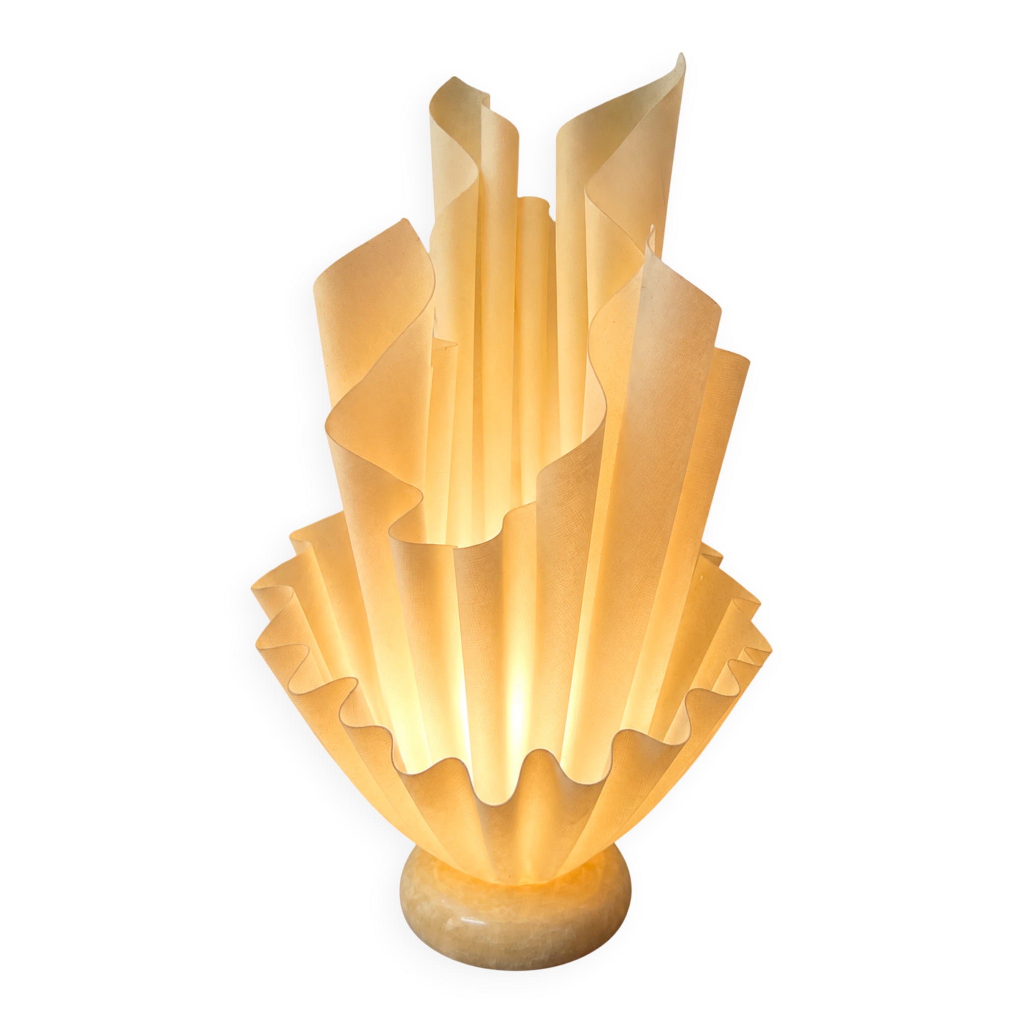 Corolle lamp by Georgia Jacob, luminous sculpture, French design from the 1970s.