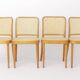 Set of 8 Ligna Bentwood Dining Chairs, Beechwood & Vienna Cane, 1960s-1970s