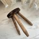 Tripod stool in solid oak