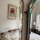 Vintage 1920s triptych barber mirror Art Deco hexagonal crystal - 33 x 78 cm