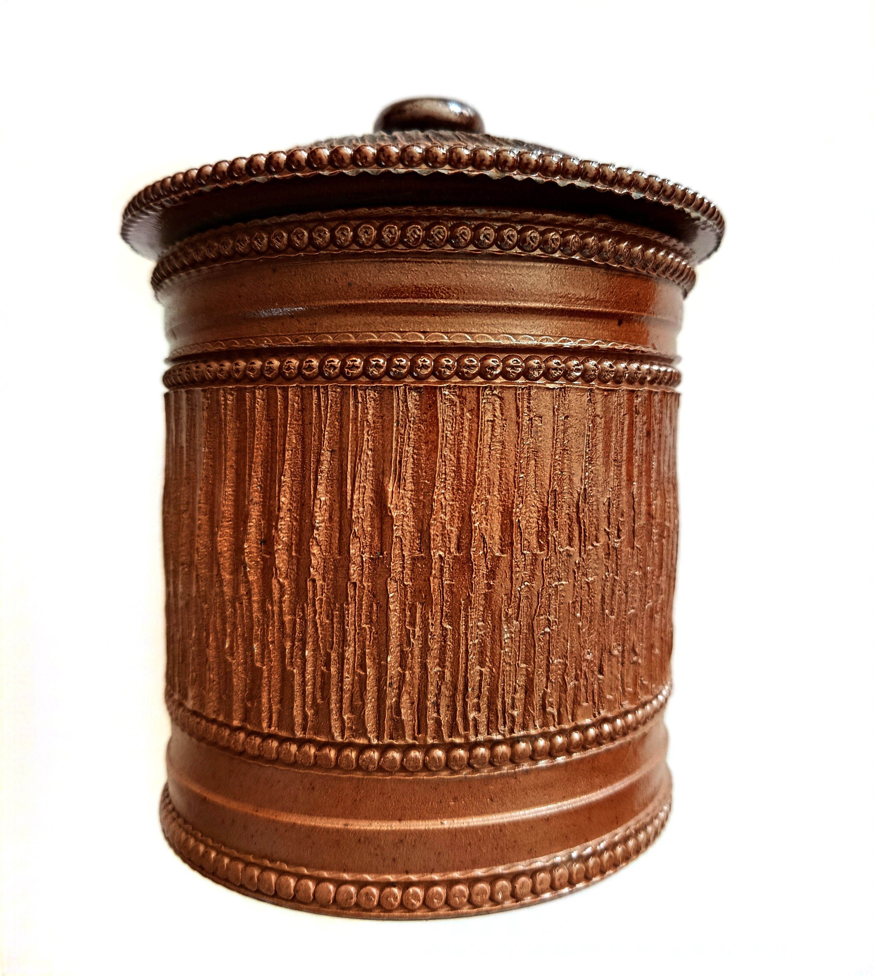 Pot à tabac en grès vernissé