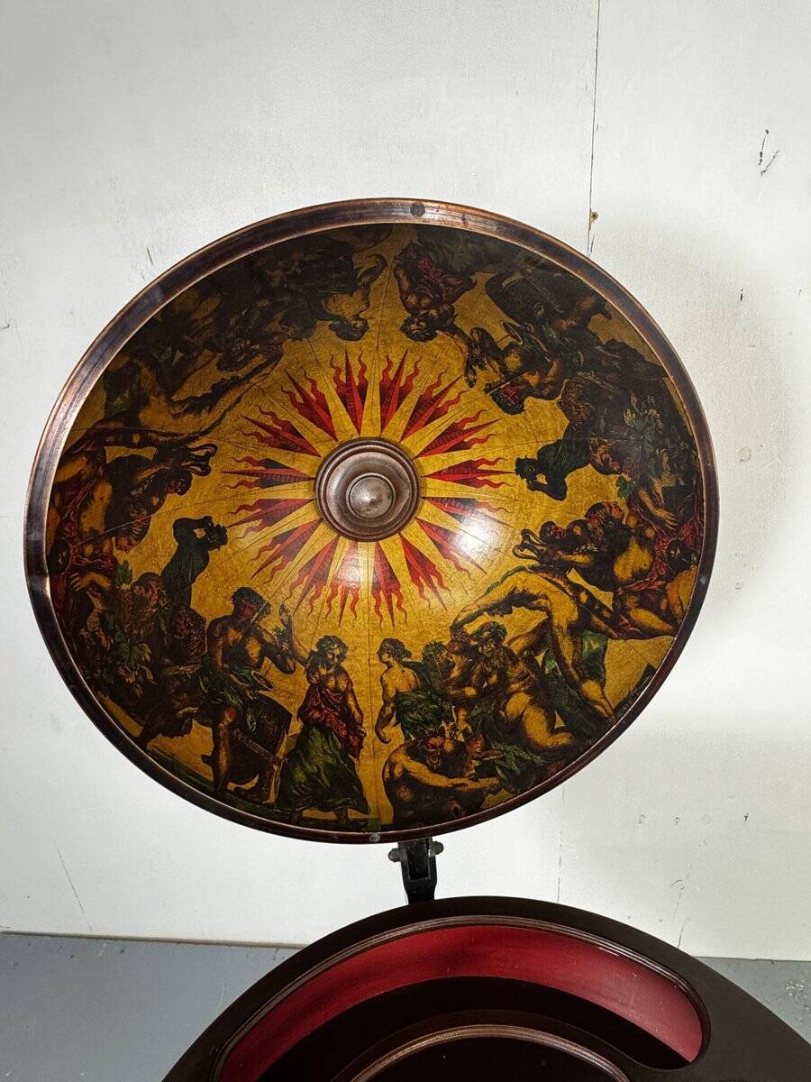 Large vintage Italian classical globe bar cabinet, 1970s