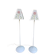 Pair of vintage mosaic glass lamps — Floral patterns