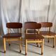 Quatre chaises basses Kvetny et Sonners Stolefabrik Danemark 1960