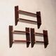 Antique marine-style shelves in mahogany veneer, Italy, 20th century.