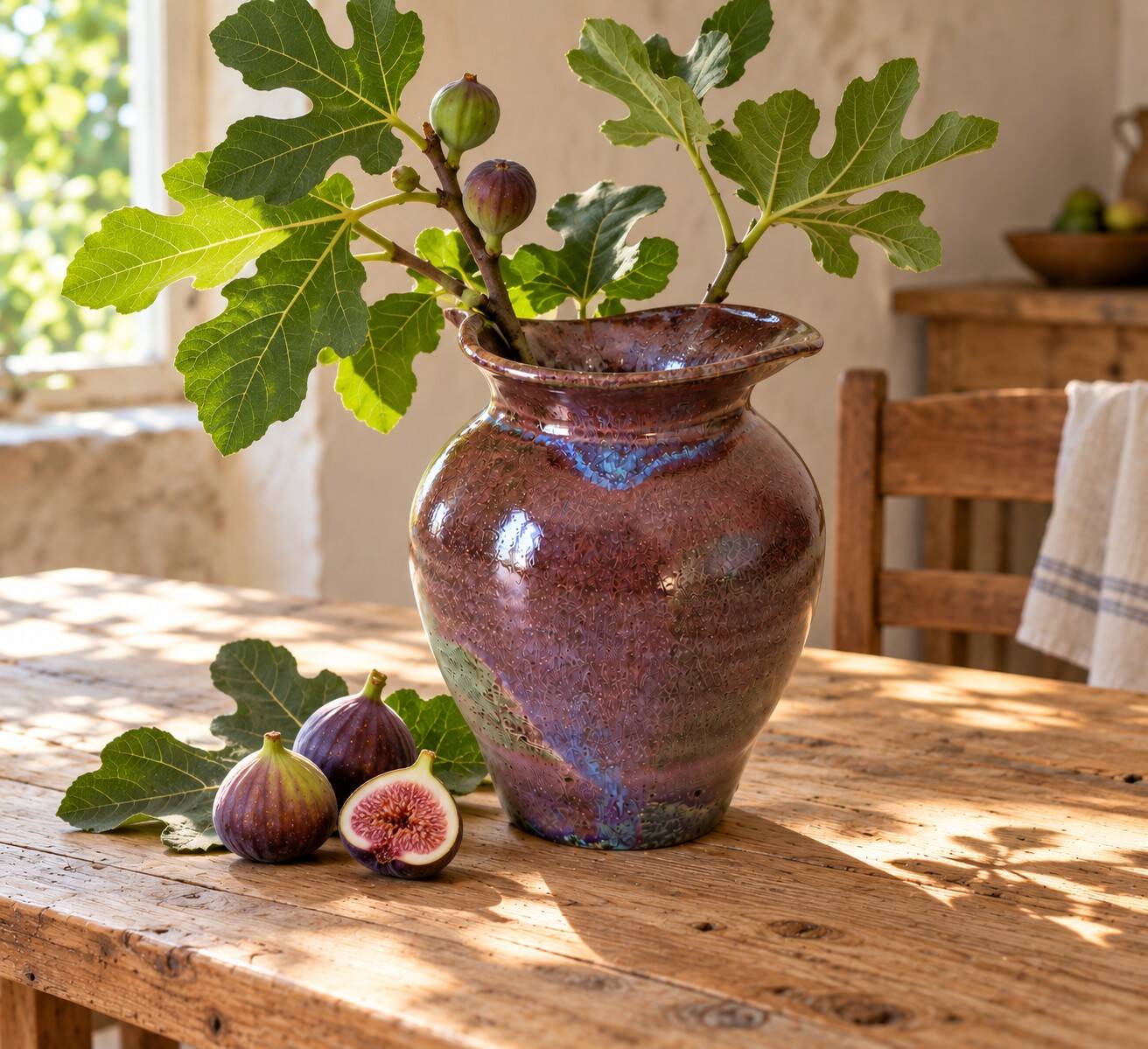 Stoneware vase – Signed JB