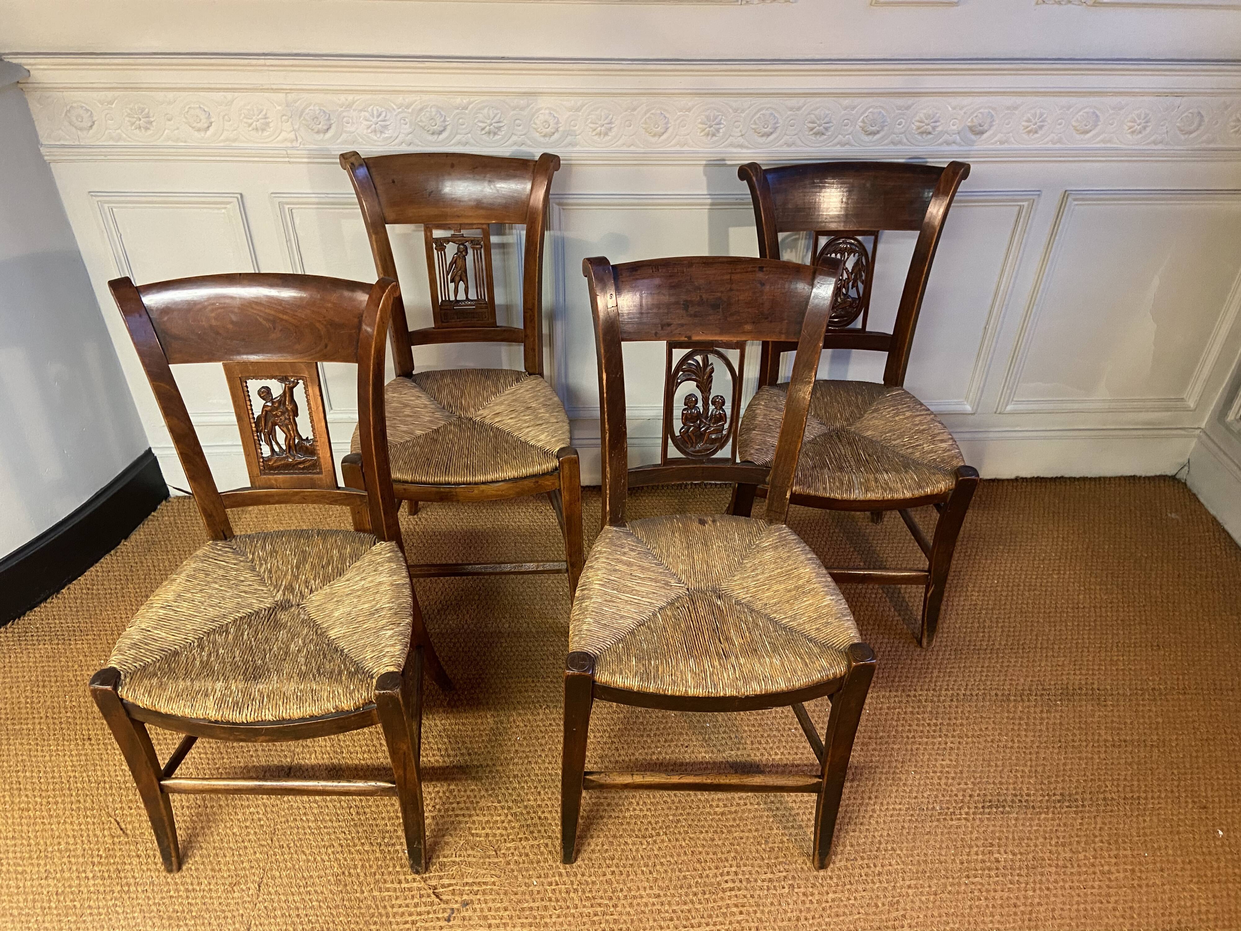 4 Charles X chairs