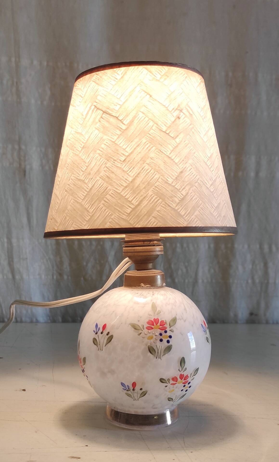 Lampe à poser en verre de Clichy - mid. XXeme
