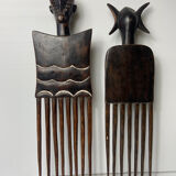 Pair of Akan combs