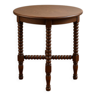 Antique 19th century style turned wooden pedestal table