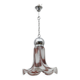 Suspension AVMazzega en verre de Murano et acier, style moderne du milieu du siècle, années 1970