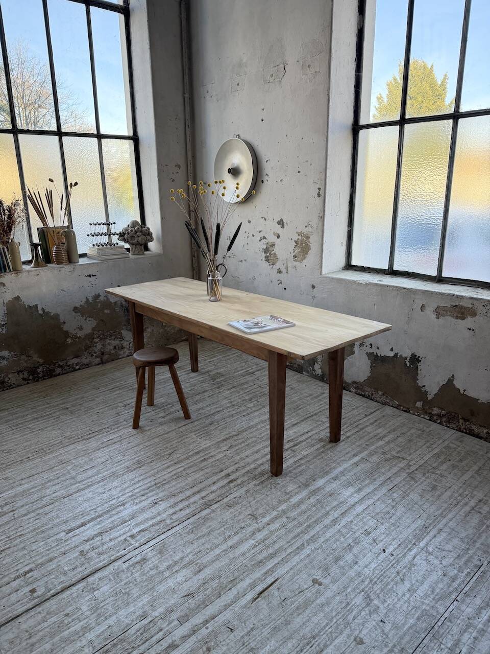 Pine and oak farmhouse table 2m