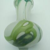 Glass paste vase. Signed JP Mateus 1996.