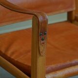 Kaare Klint, a pair of Safari chairs in ash and leather, Rud. Rasmussen, 1960s.