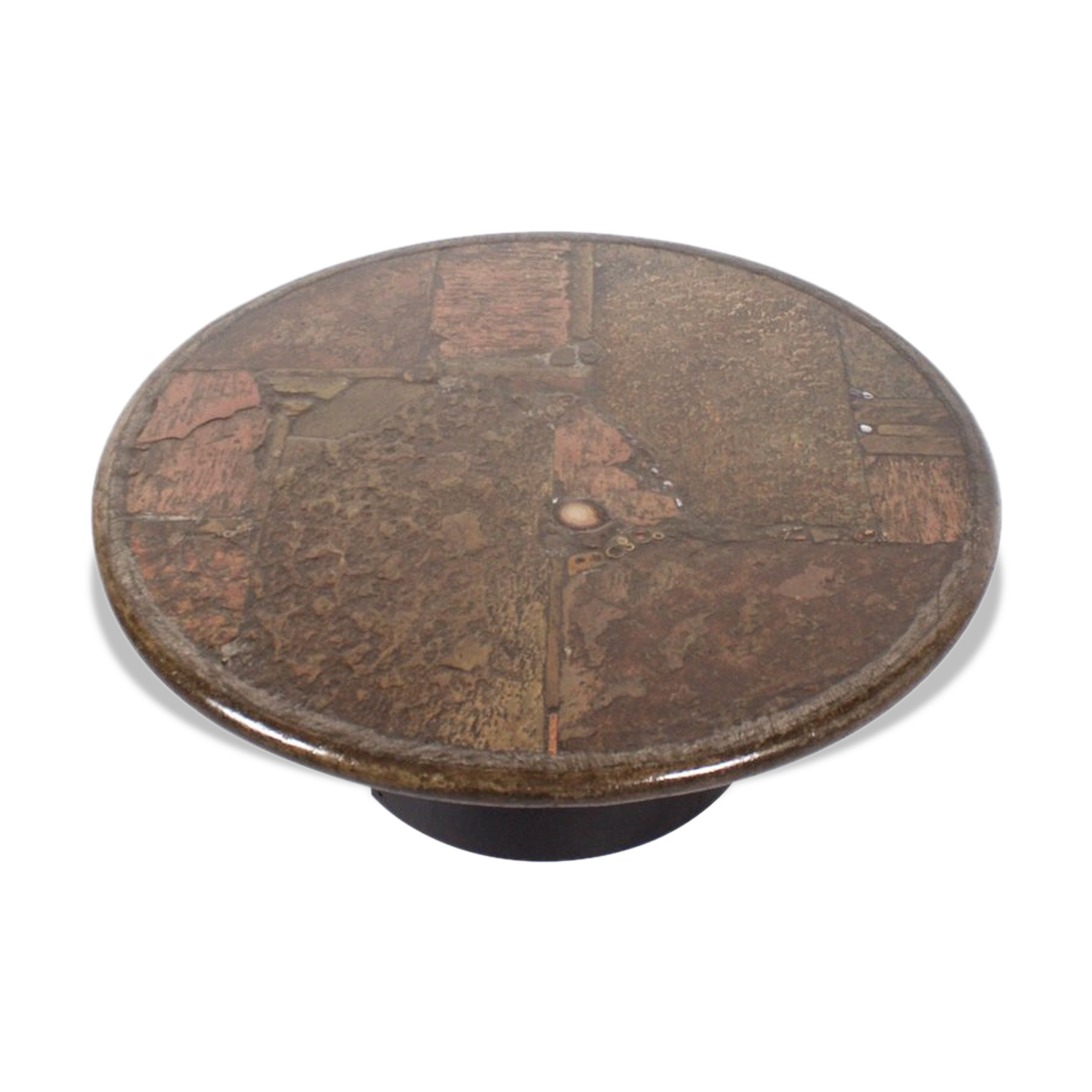 Table low Paul Kingma one-off Agate slate brass