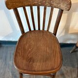 Paire de chaises bistrot bois brut