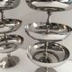 Set of 6 silver ice glasses