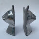 Pair of designer cat head bookends