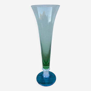 Vase en verre de Clichy vintage