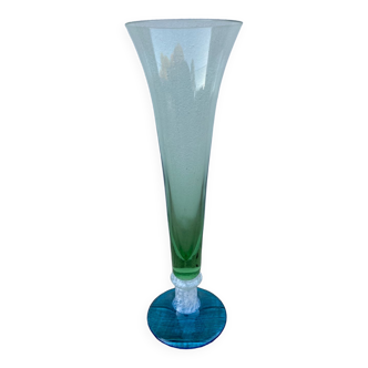 Vase en verre de Clichy vintage