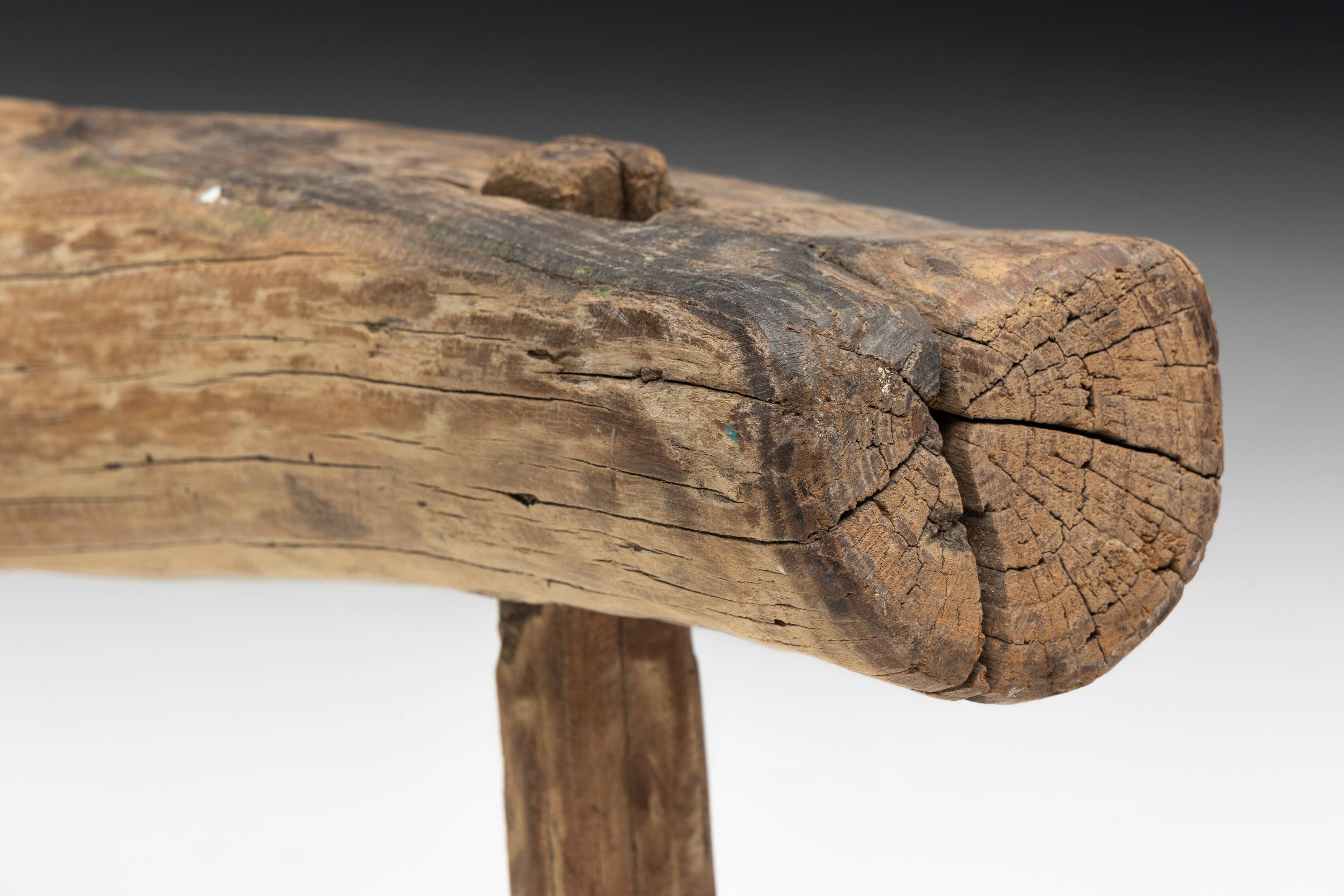 Wabi Sabi Primitive Tripod Stool, France, 18th Century