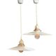Pair of opaline bistro 1920 porcelain sockets