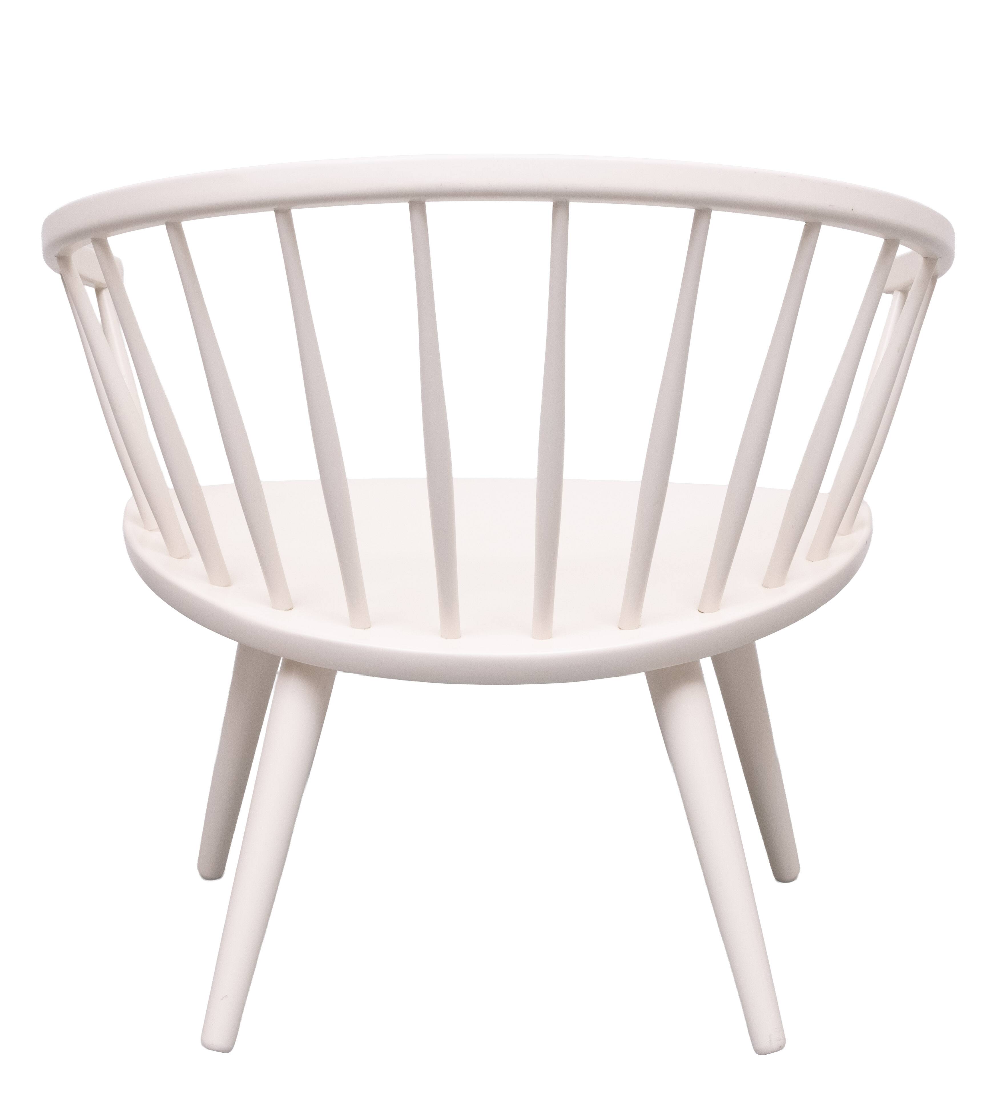 Yngve Ekström Arka White lounge chair Stolab Sweden 1955