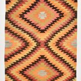 177x291Cm Geometric Style Kilim Rug, Turkish Kilim Rug, 177x291Cm