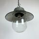 Green Enamel and Cast Iron Industrial Pendant Light, 1960s