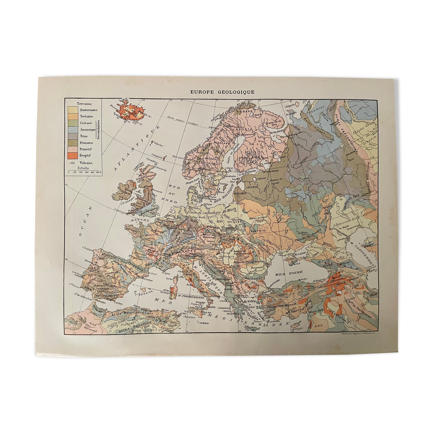 Carte de l'Europe géologique de 1897