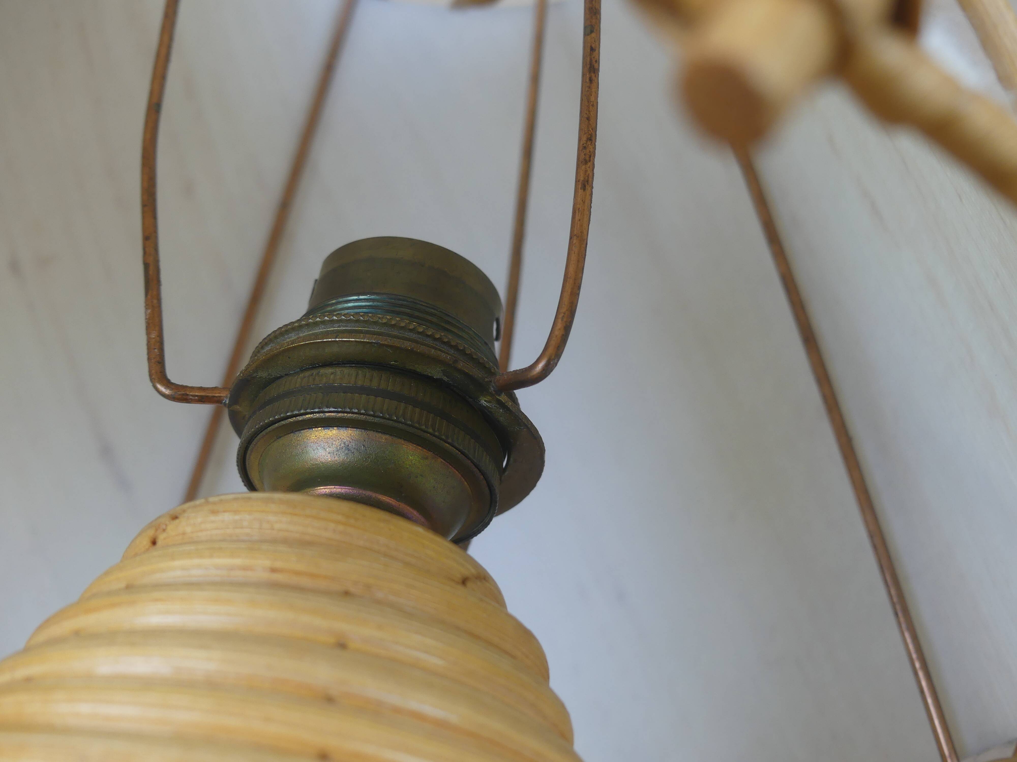 Louis SOGNOT rattan bedside lamp