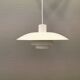 Older ph 4/3 ceiling lamp, in white, with original orange hanging disc.