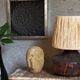 Brutalist free-form lamp in solid wood 60s