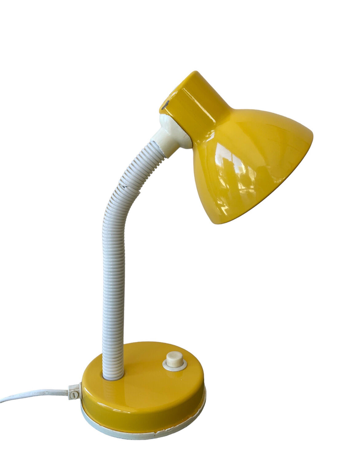 Desk lamp vintage yellow color 90s