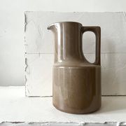 Enamelled ceramic carafe, high-fired stoneware, registered design.