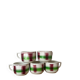 Set of 5 old Sarreguemines Sousse cups