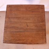 Old art deco pedestal table in burmese teak