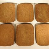 Exotic wood plate and bowl tray set