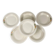 Set of 6 demi-deep plates from Longwy, early 20th century, floral decoration.