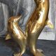 Vintage solid brass dolphins